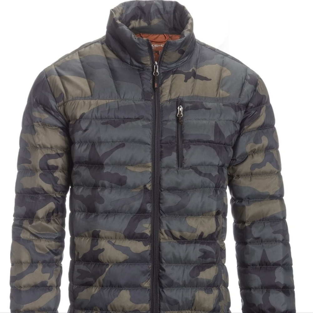 Hawke & Co Packable Lightweight Down Performance Puffer Jacket Mens Medium Camo